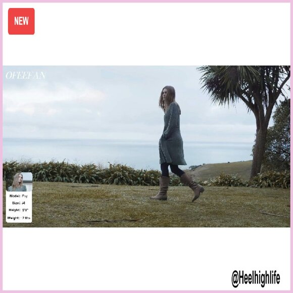 Long Sleeve Empire Waist Tunic Dress with Pockets, Casual Fall Winter - Picture 8 of 8